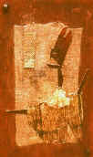 "Incantation", INDISPONIBLE, 32 x 50 cm, acrylique et collage sur bois