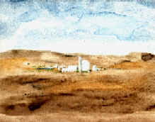 "La plaine", UNAVAILABLE, 50 x 40 cm (19.6 x 15.8 in), watercolor