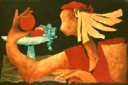 "A croquer", INDISPONIBLE, 81 x 54 cm, acrylique et papier coll sur toile