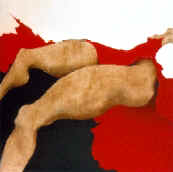 "Ecarlate", INDISPONIBLE, 80 x 80 cm, acrylique sur toile