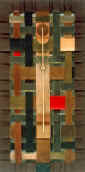 "Entrelacs", 73 x 147 cm, acrylique sur bandes en toile