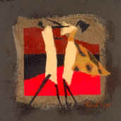 "Sans titre", 18,5, x 18,5 cm, acrylique et collage sur carton